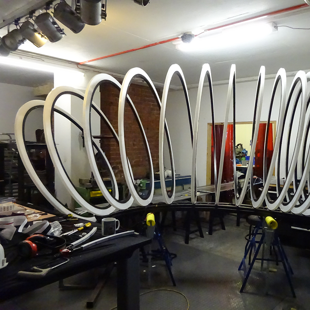 End Over End - Giant Slinky Light sculpture making