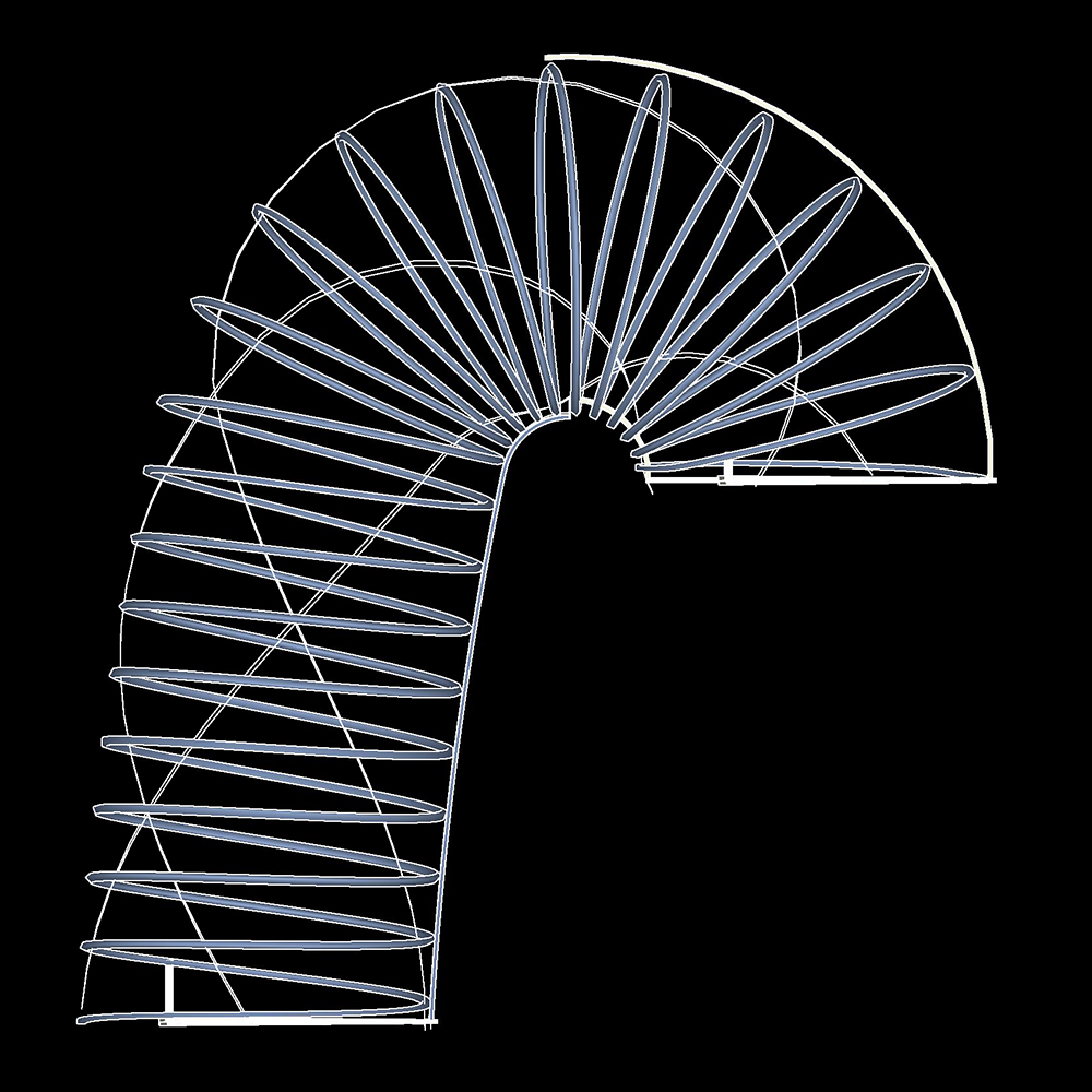 End Over End - Giant Slinky Light sculpture design