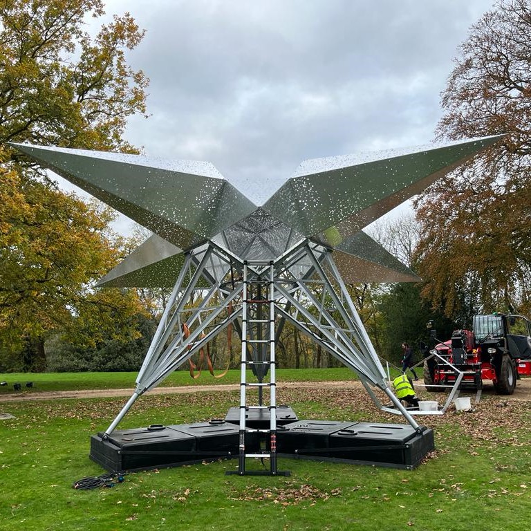 Ghost - Giant Oragami Crane Light Sculpture