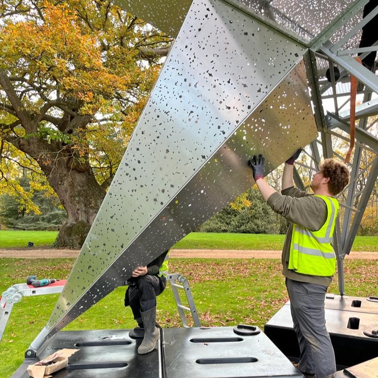 Ghost - Giant Oragami Crane Light Sculpture